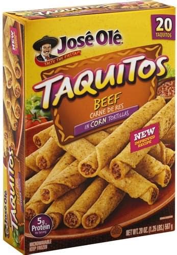 Jose Ole Beef in Corn Tortillas Taquitos - 20 ea, Nutrition Information ...