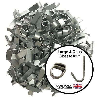 Large j-clips 300QTY close to 8mm wire mesh clips gabions fencing ...