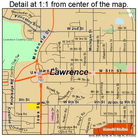 Lawrence Kansas Street Map 2038900