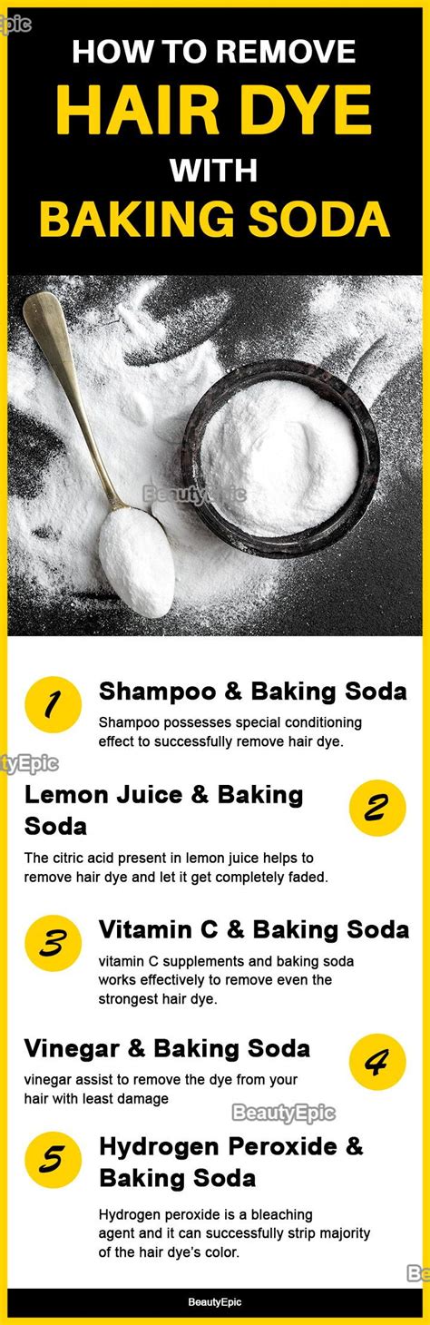 How to Remove Hair Dye with Baking Soda? | Dyed hair, Hair dye removal, Hair removal