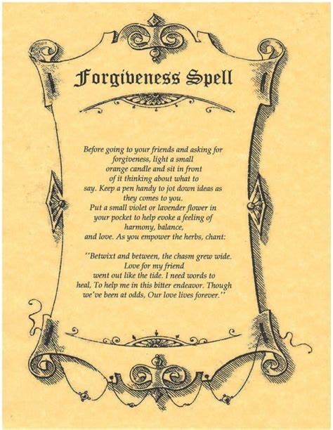 Forgiveness Spell Because forgiveness is the first step to healing ...