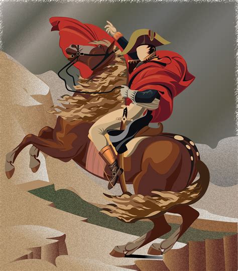 Illustrated Version of Napoleon Crossing The Alps on Behance