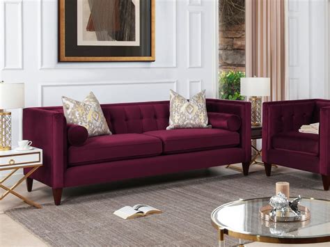 Moliere Tufted Velvet Sofa With Nailhead Trim | Baci Living Room