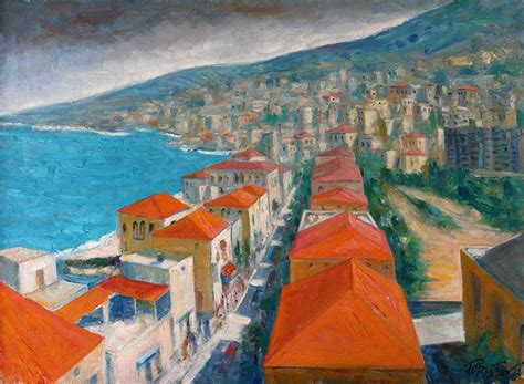 Lebanon art print paintings, reproductions peinture, Jounieh, Heart Town