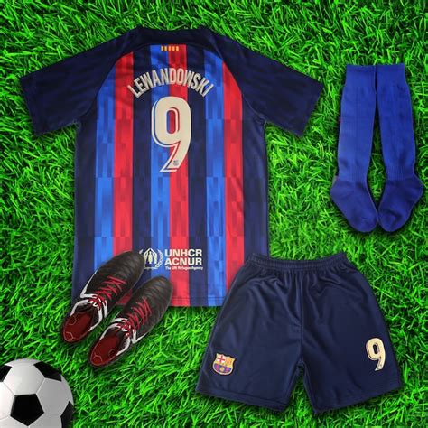 Lewandowski Barcelona Jersey Kids - Etsy