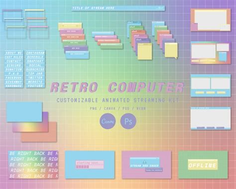 Retro Computer Aesthetic Customizable Animated Twitch Stream - Etsy