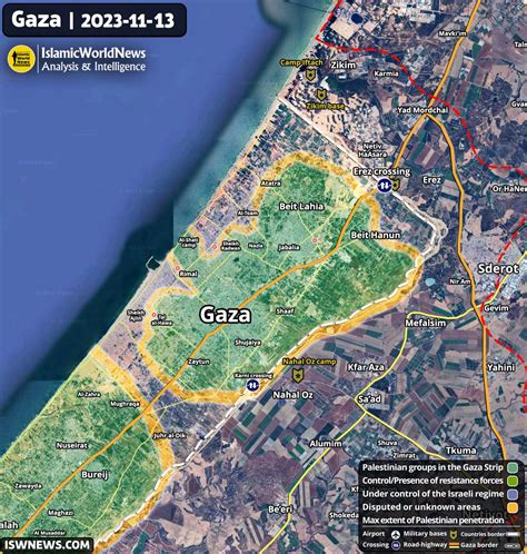 Latest Military Developments Of The Gaza Strip, 13 November 2023 (Map ...