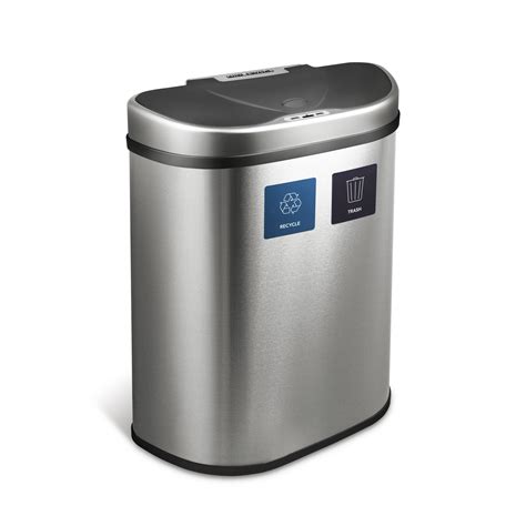 Nine Stars 18.5 gal / 70 L Motion Sensor Stainless Steel Kitchen Trash Can - Walmart.com