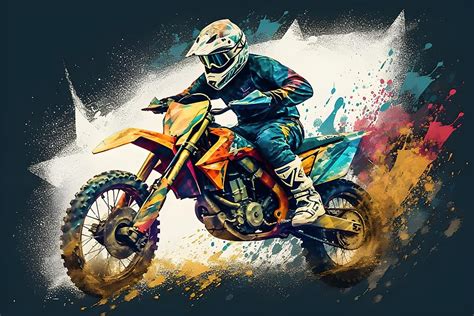 Dirt Bike Action Series 1 Digital Art by Artella Studio - Fine Art America