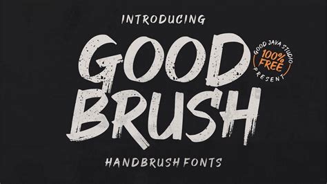 Good Brush Free Font · Pinspiry | Brush font, Brush fonts free, Lettering fonts