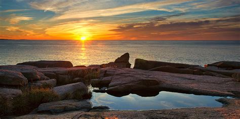 Sunrise on Otter Cliff Photograph by Darylann Leonard Photography - Fine Art America