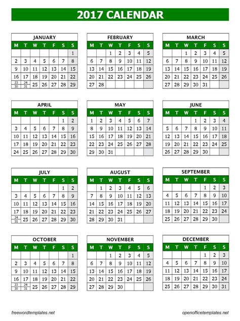 Openoffice templates calendar - subiop