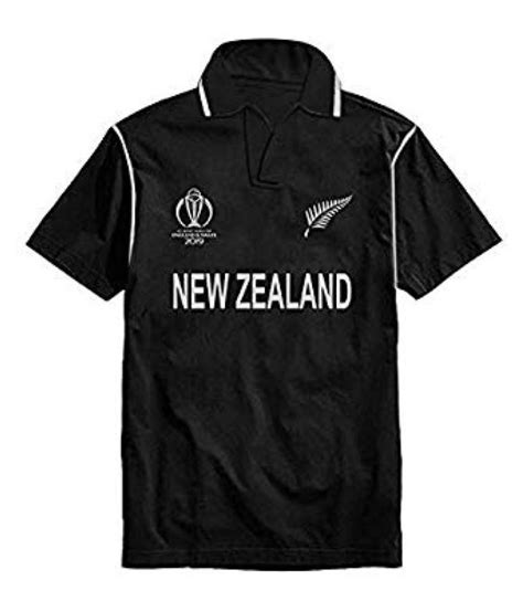 New Zealand Cricket Jersey Black Polyester Jersey - Buy New Zealand Cricket Jersey Black ...