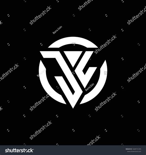 Logo Triangle Shape Circle Rounded Design Stock Vector (Royalty Free ...