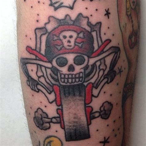 skeleton on a motorcycle – TATTOO ZOO