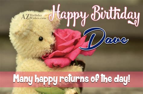 Happy Birthday Dave - AZBirthdayWishes.com