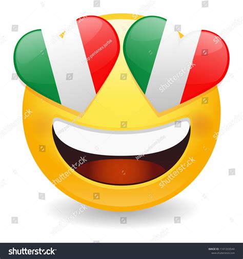 Italy Love Emoji Face Vector Design Stock Vector (Royalty Free ...