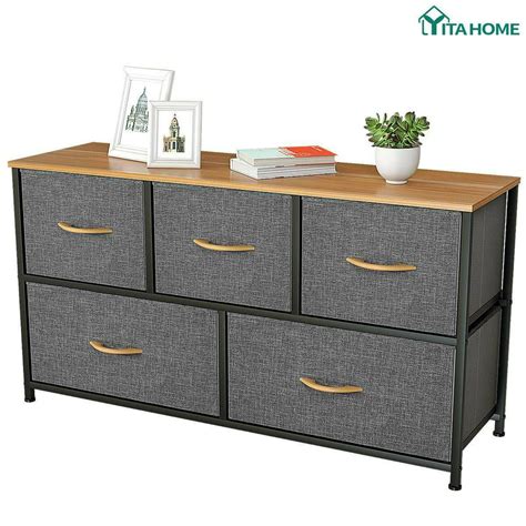 YITAHOME Wide Drawer Dresser Storage Unit Shelf Organizer Bins Chest ...