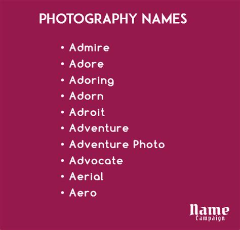 900+ Photography Business Names & Availability Check