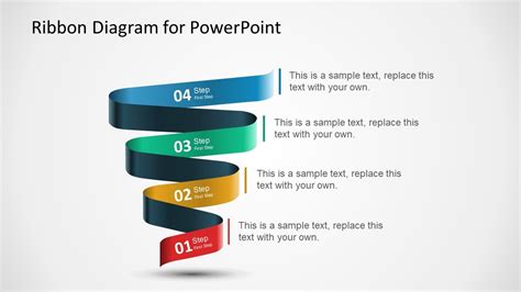 Multi-Step Ribbon Diagram Template for PowerPoint - SlideModel ...