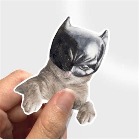 Batcat Comic Book Fan Art Sticker Holographic Vinyl Die Cut - Etsy