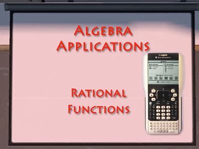 VIDEO: Algebra Applications: Rational Functions | Media4Math