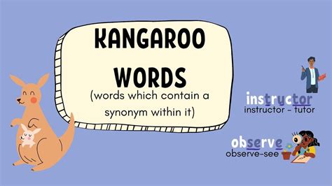 English Kangaroo Words | Synonyms | Kangaroo Word Examples - YouTube