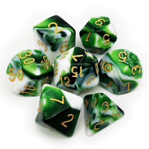 Haxtec Gemini Dice Set - Green White