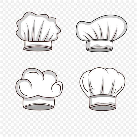 Chef Hat Drawing Vector Design Images, White Chef Hat Gray Shadow Cartoon Clipart, Chef Hat ...