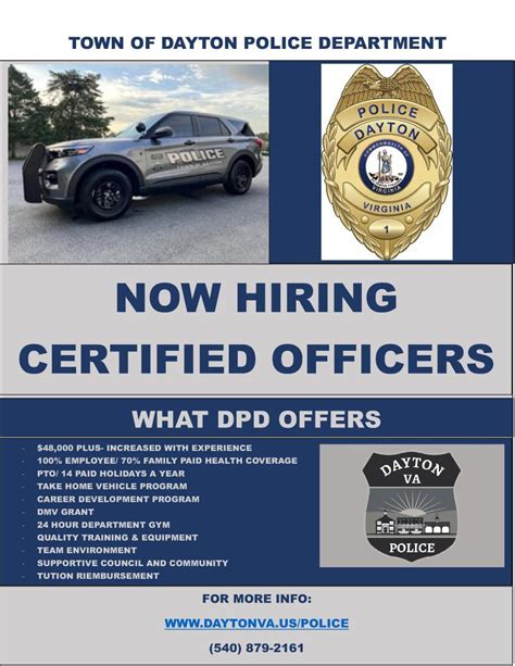 Dayton Police Department Employment Opportunities | Dayton, VA