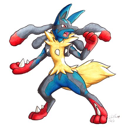 Mega Lucario Drawing | Free download on ClipArtMag