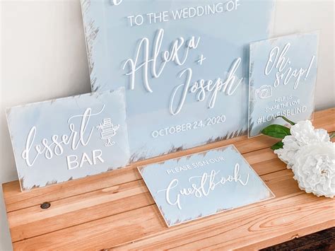 "Our acrylic wedding sign bundle is the complete sign set for you big ...