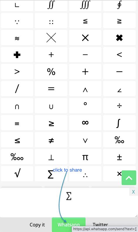 Math Symbols - Copy & Paste Online ∑ Math Symbols