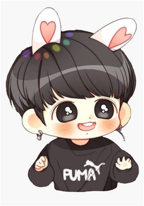 Bts Jungkook Cute Chibi Btsjungkook , Png Download - Bts V Chibi ...