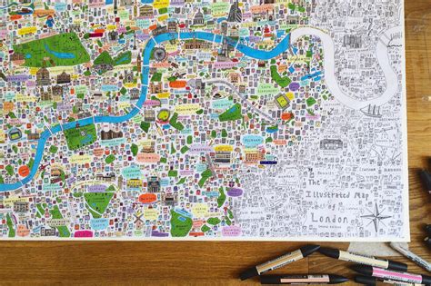 Colour In This Exquisitely Detailed Hand-Drawn Map Of London | Londonist