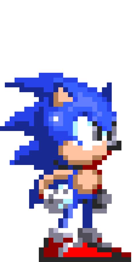 Sonic 2 Sprite with mania shading | Pixel Art Maker
