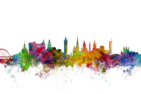 Paris France Skyline Canvas Print By Michael Tompsett