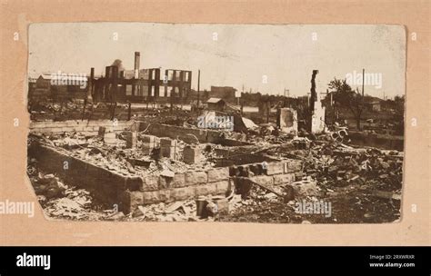 Photograph of destruction in Greenwood after the Tulsa Race Massacre 1921 Stock Photo - Alamy