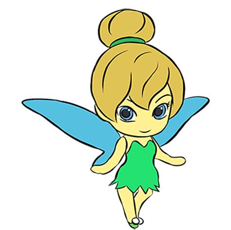 How to Draw Tinkerbell - Easy Drawing Tutorial For Kids