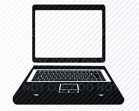 Laptop Black And White Clip Art