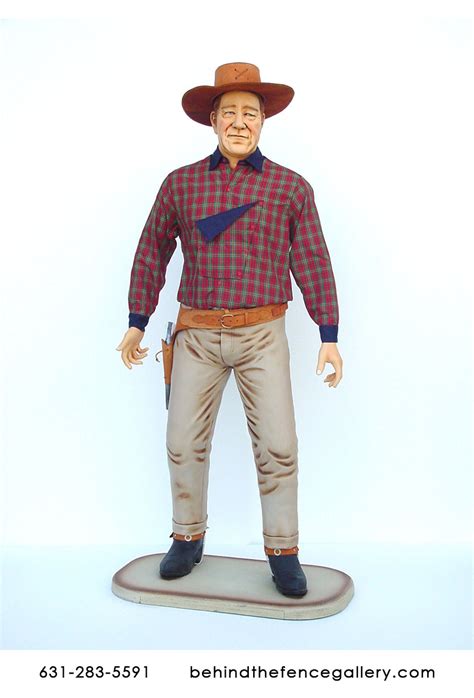 John Wayne Statue - 6ft John Wayne Statue - 6ft. : Life size statues, Life Size Statues, fiberglass