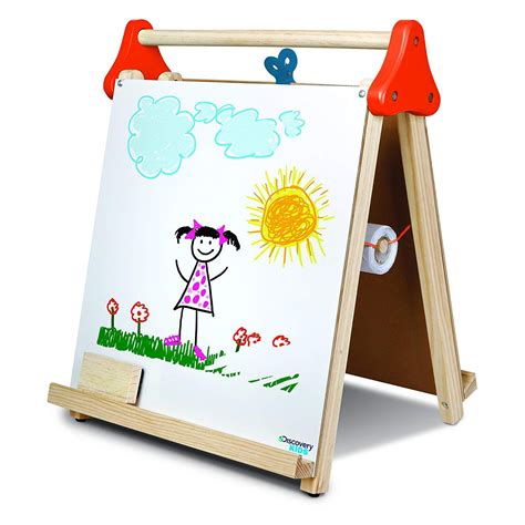 Amazon.com: DISCOVERY KIDS 3-in-1 Tabletop Dry Erase Chalkboard Painting Art Easel, Includes ...