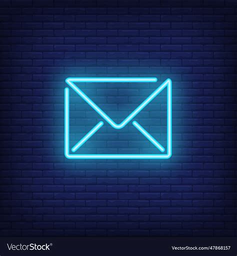 Blue letter neon sign Royalty Free Vector Image