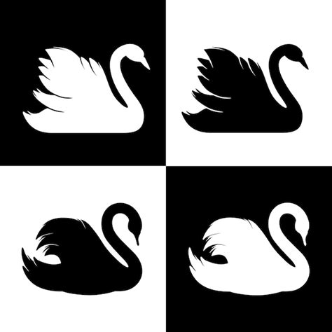 Free Vector | Swan silhouette