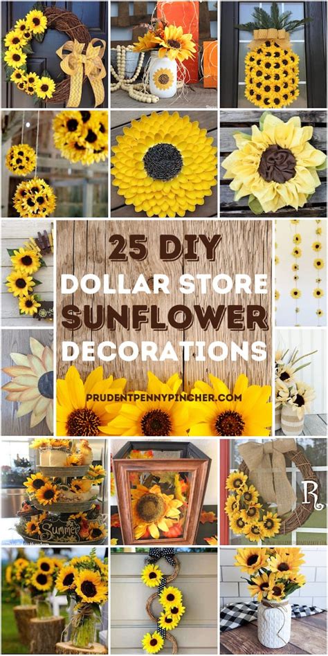 25 DIY Dollar Store Sunflower Decor Ideas - Prudent Penny Pincher