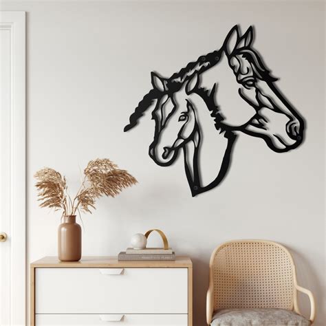 Metal Horse Head Art Farmhouse Decor Metal Wall Art Horse - Etsy