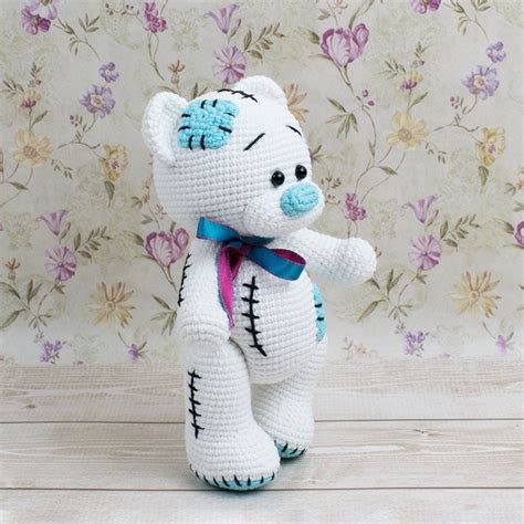 Crochet bears with heart pattern - printable PDF - Amigurumi Today Shop ...