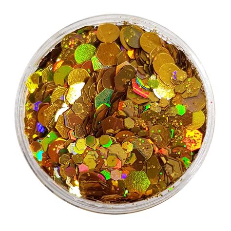 Gold Festival Glitter (Holographic Chunky Glitter Mix) - Gold Shimmer ...