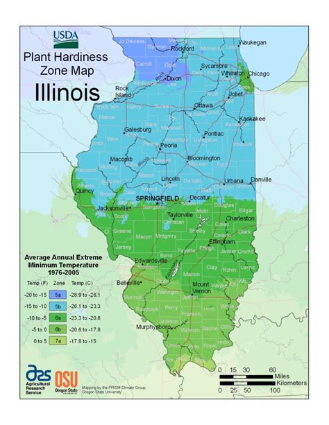 USDA Hardiness Zone Map For Illinois - The Garden Magazine