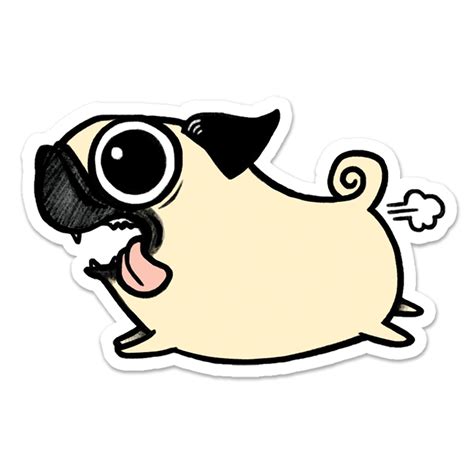 Crazy Pug Sticker | Cute stickers, Hydroflask stickers, Tumblr stickers